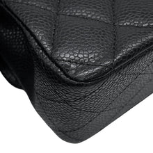 Load image into Gallery viewer, CHANEL Matelasse W Flap ChainShoulder Bag BlackA01112 Caviar Leather Size 25