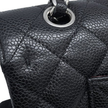 Load image into Gallery viewer, CHANEL Matelasse W Flap ChainShoulder Bag BlackA01112 Caviar Leather Size 25