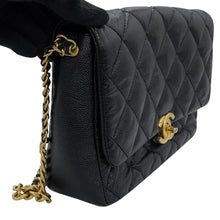 Load image into Gallery viewer, CHANEL Matelasse Melody Flap Chain Shoulder Bag BlackAS3165 Caviar Leather
