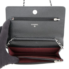 Load image into Gallery viewer, CHANEL Classic Matelasse Chain Shoulder Wallet BlackAP0250-Y01588-C3906 Caviar Leather