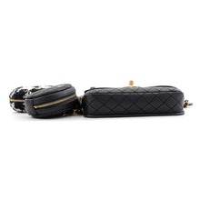 Load image into Gallery viewer, CHANEL CC Logo Matelasse Waist Bag Black Leather Tweed