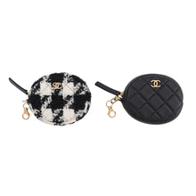 Load image into Gallery viewer, CHANEL CC Logo Matelasse Waist Bag Black Leather Tweed