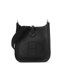 将图像加载到图库查看器中,HERMES Evelyne Long Black Taurillon Clemence Size TPM