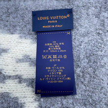 Load image into Gallery viewer, LOUIS VUITTON Damouflage Scarf Gray/WhiteM93391 Wool81% Nylon19%
