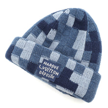 Load image into Gallery viewer, LOUIS VUITTON Beanie - Damier Denim Size S Denim BlueM7407A Wool100%