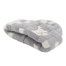 Load image into Gallery viewer, LOUIS VUITTON Beanie Damouflage Pearl Blow Size S Gray/WhiteM7874A Wool88% Nylon12%