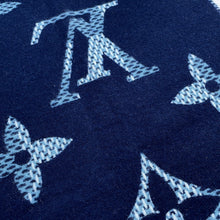 将图像加载到图库查看器中,LOUIS VUITTON Scarf Monogram Check Navy/SmokeBlueM97446 Cashmere100%