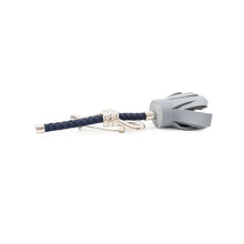 Load image into Gallery viewer, HERMES Brooch Fleur Blue Lynn Metal Lambskin