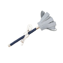 Load image into Gallery viewer, HERMES Brooch Fleur Blue Lynn Metal Lambskin