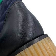Load image into Gallery viewer, CHANEL CC Logo Combat Boots Navy/GreenG36536 Suede leather Size 37 1/2 C