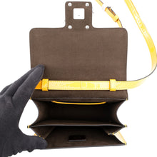 Load image into Gallery viewer, FENDI Calligraphy Shoulder Bag Yellow8BT317 Patent Leather