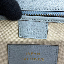Load image into Gallery viewer, GUCCI GUCCI Bamboo 1947 2WAY Shoulder Bag Natural/Blue675797 UWBJT 8722 GGRaffia Leather Size Small