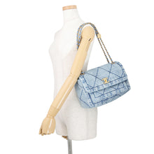 Load image into Gallery viewer, CHANEL Matelasse Flap Bag BlueAS5737 Denim Size Large
