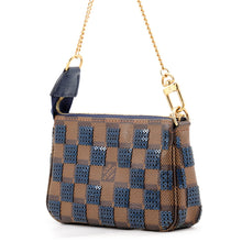 Load image into Gallery viewer, LOUIS VUITTON Mini Pochette Accessoires BlueN63175 Damier Paillette Sequins