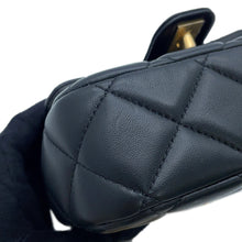Load image into Gallery viewer, CHANEL Mini Matelasse Diamond Heart Chain Shoulder Bag Black Lambskin Size Mini