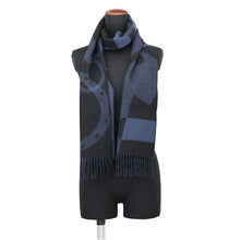 Load image into Gallery viewer, HERMES Scarf Ready Steady Go Navy Cashmere100%