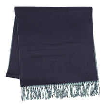 将图像加载到图库查看器中,HERMES Scarf Rect Verso Navy/Green Cashmere100%
