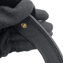 Load image into Gallery viewer, CHANEL Double Chain Bow Hobo Pouch BlackAS3943 Caviar Leather