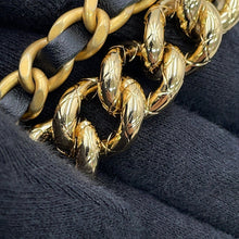 Load image into Gallery viewer, CHANEL Double Chain Bow Hobo Pouch BlackAS3943 Caviar Leather
