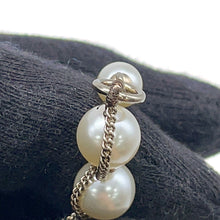 将图像加载到图库查看器中,CHANEL CC Logo Necklace Gold Plated Rhinestone Faux Pearl