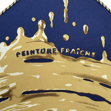 Load image into Gallery viewer, HERMES Freshly painted Size 45 Blue Noir/Bronze Silk100%