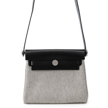 Load image into Gallery viewer, HERMES Herbag zip Black/Ecru Toile H Vache Hunter Leather Size Mini
