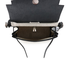 Load image into Gallery viewer, HERMES Herbag zip Black/Ecru Toile H Vache Hunter Leather Size Mini