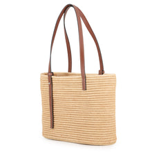 将图像加载到图库查看器中,LOEWE square basket bag Natural/TanA223099402 Raffia Leather Size Small