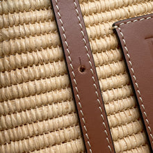 将图像加载到图库查看器中,LOEWE square basket bag Natural/TanA223099402 Raffia Leather Size Small