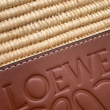 将图像加载到图库查看器中,LOEWE square basket bag Natural/TanA223099402 Raffia Leather Size Small