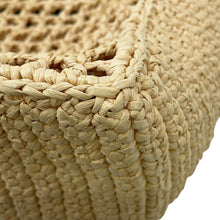 将图像加载到图库查看器中,PRADA Crochet Logo Raffia Tote Natural/Black1BG444_2A2T_F0018 StrawWicker Size Small