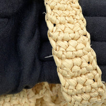 将图像加载到图库查看器中,PRADA Crochet Logo Raffia Tote Natural/Black1BG444_2A2T_F0018 StrawWicker Size Small