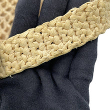 将图像加载到图库查看器中,PRADA Crochet Logo Raffia Tote Natural/Black1BG444_2A2T_F0018 StrawWicker Size Small