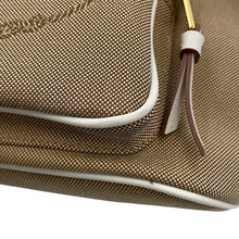 将图像加载到图库查看器中,PRADA Logo Jacquard 2-way Bucket Bag Brown/White1BH097_UCW_F0YSE Canvas Leather