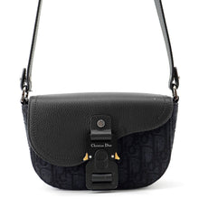 将图像加载到图库查看器中,Dior Oblique Saddle Shoulder Bag Navy/Black2ADCA435YKS_H27E Canvas Leather