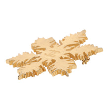 Load image into Gallery viewer, CHANEL CC Logo Snowflake Brooch Gold Metal