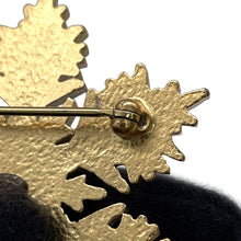 Load image into Gallery viewer, CHANEL CC Logo Snowflake Brooch Gold Metal