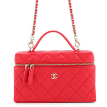 将图像加载到图库查看器中,CHANEL Matelasse Vanity Chain Shoulder Bag RedAP4385 Caviar Leather