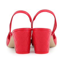 Load image into Gallery viewer, CHANEL Slingback Pumps RedG39220 Lambskin Size 38C