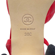 Load image into Gallery viewer, CHANEL Slingback Pumps RedG39220 Lambskin Size 38C