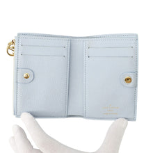 将图像加载到图库查看器中,LOUIS VUITTON Portefeuille Lisa Blue OrumpM83587 Monogram Empreinte Leather