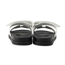 Load image into Gallery viewer, HERMES Sandals Chypre WhiteH222100Z Chevre Leather Rubber Size 36