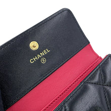 将图像加载到图库查看器中,CHANEL CHANEL 19 Small Flap Wallet BlackAP1064 Lambskin