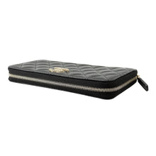 将图像加载到图库查看器中,CHANEL CC Logo Zip Around Long Wallet BlackAP3181 Caviar Leather