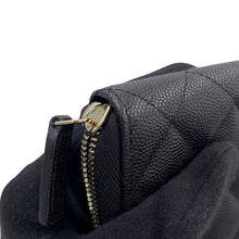 将图像加载到图库查看器中,CHANEL CC Logo Zip Around Long Wallet BlackAP3181 Caviar Leather