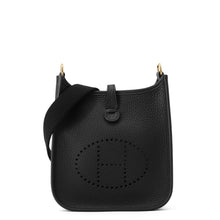 将图像加载到图库查看器中,HERMES Evelyne Long Black Taurillon Clemence Size TPM