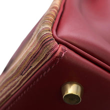 将图像加载到图库查看器中,HERMES Kelly Retourne Rouge Vif/Multicolor Vibrato Box Calf Leather Size 28