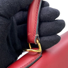 将图像加载到图库查看器中,HERMES Kelly Retourne Rouge Vif/Multicolor Vibrato Box Calf Leather Size 28
