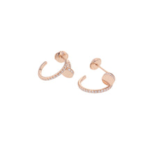Load image into Gallery viewer, CARTIER Juste Un Clou Hoop Earrings Size SmallB8301429 18K Pink Gold