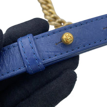 将图像加载到图库查看器中,CHANEL Boy Chanel ChainShoulder Bag BlueA67085 Aged Calf Leather Size Small